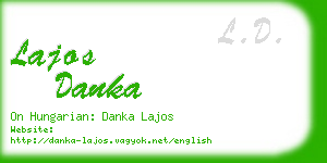 lajos danka business card